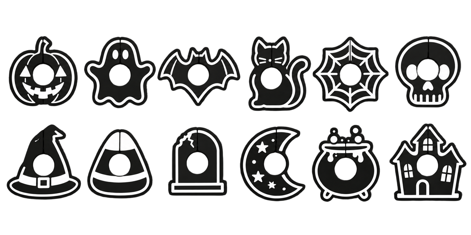 Halloween Wine Glass Markers — Set of 6 Production