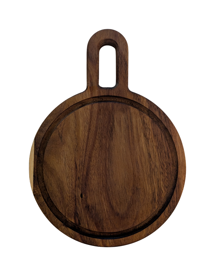 Small Round Acacia Tray