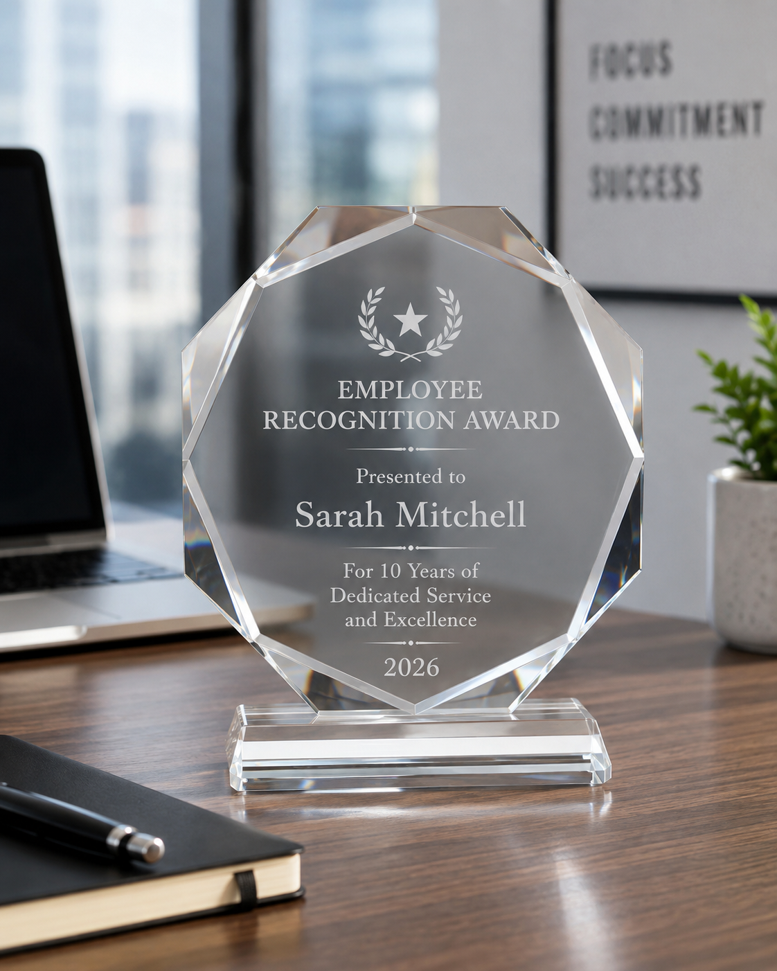 Custom Glass Recognition Trophies
