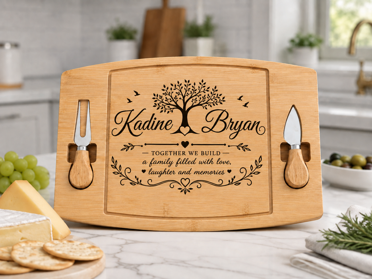 Bamboo Cheese Board example