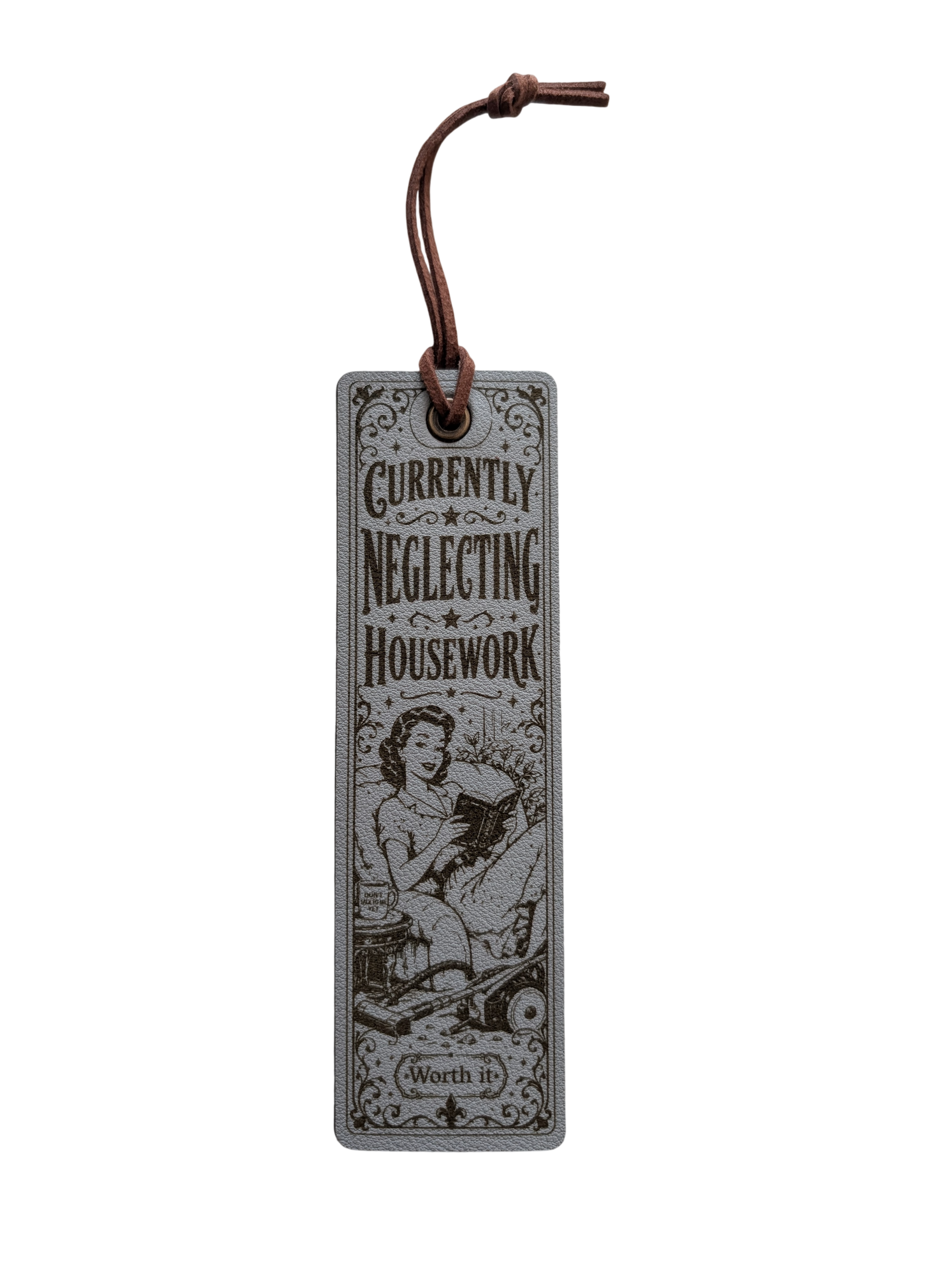 Cheeky Laser Engraved PU Leather Bookmark