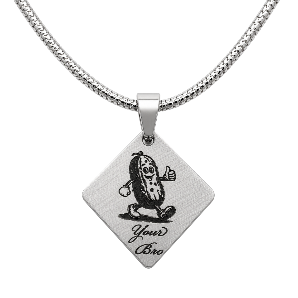 Personalized Stainless Steel Anniversary Pendant example