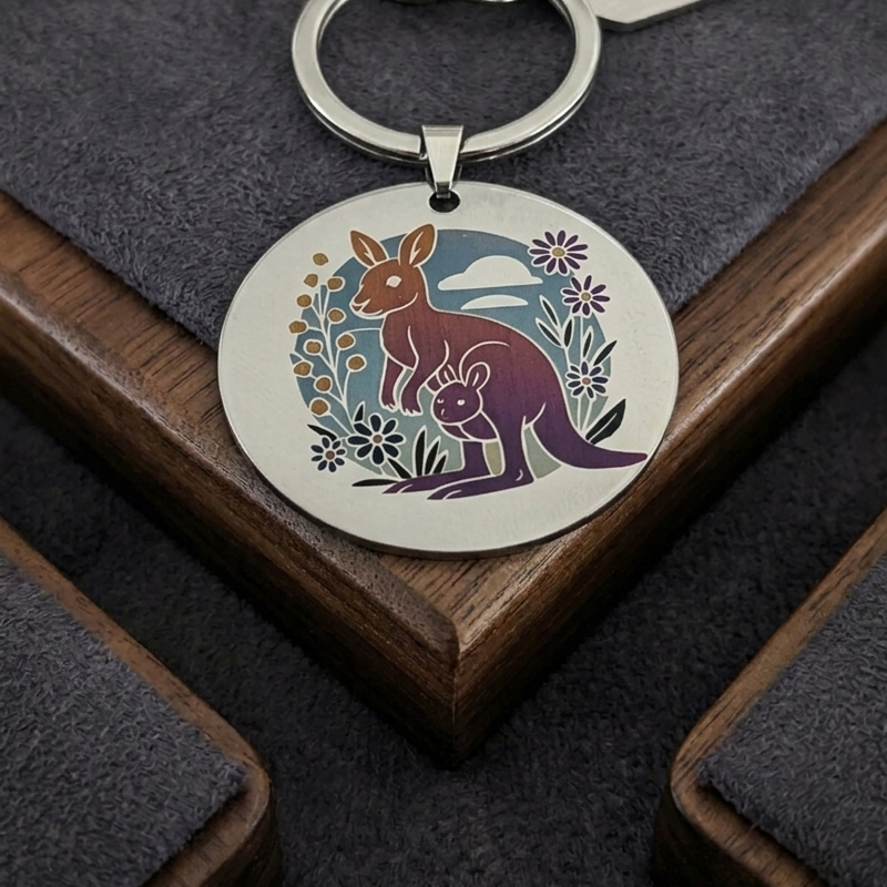 Stainless Steel Kangaroo Keychain