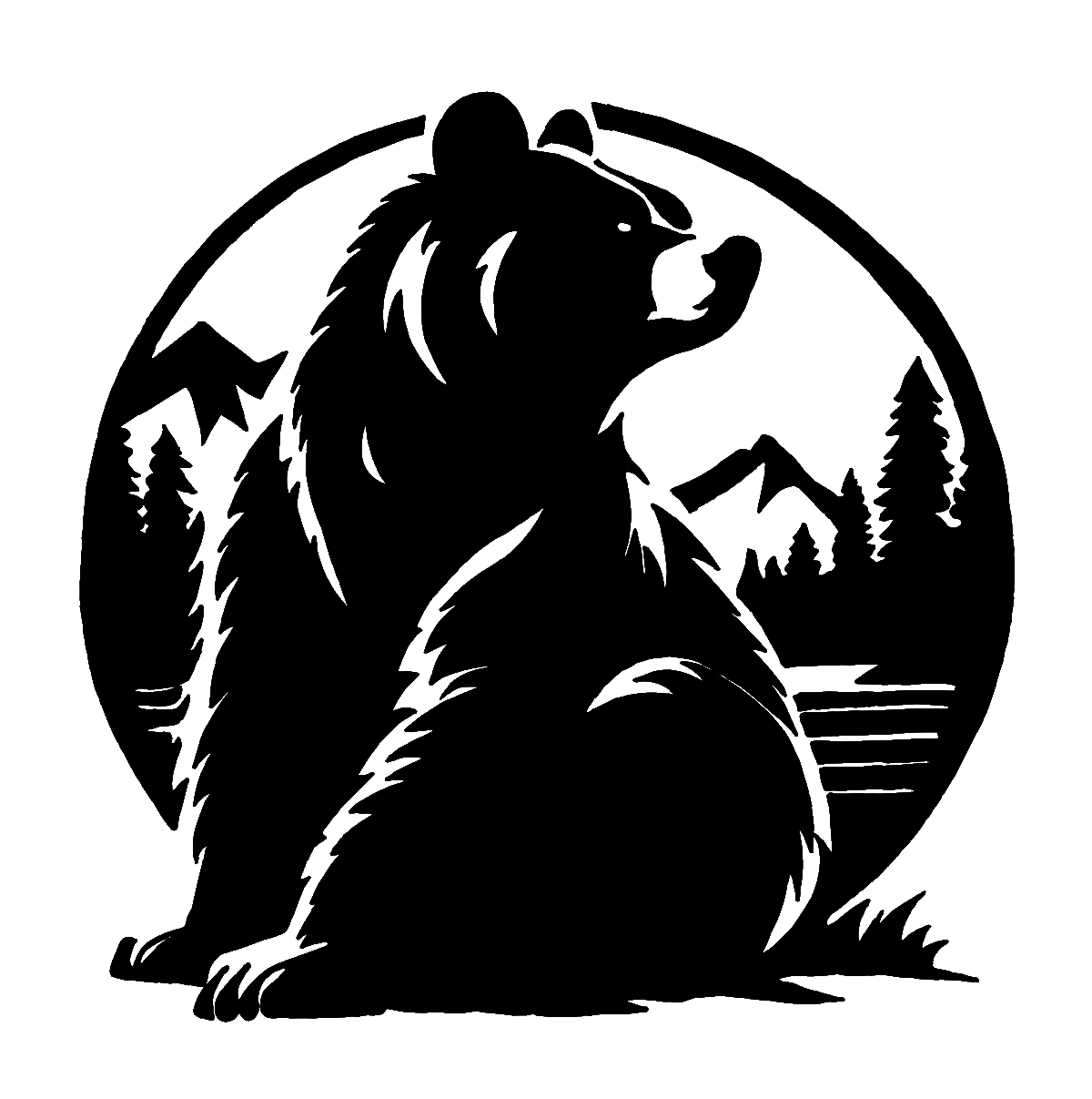 Clip-art design: bearcircle OD-F2-UV CB-LTR-WD-PLA-LTHR DE