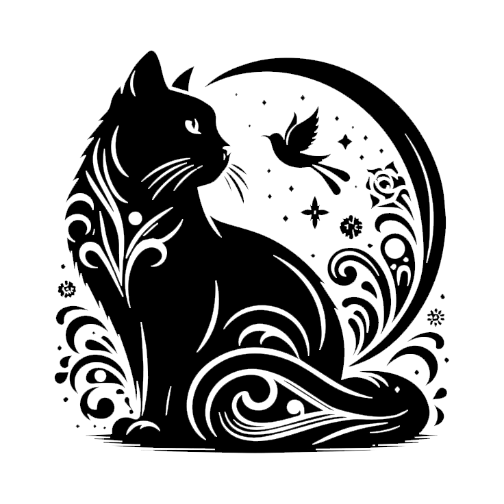 Clip-art design: cat-bird JPT-OD-F2-UV GR DE-LTE