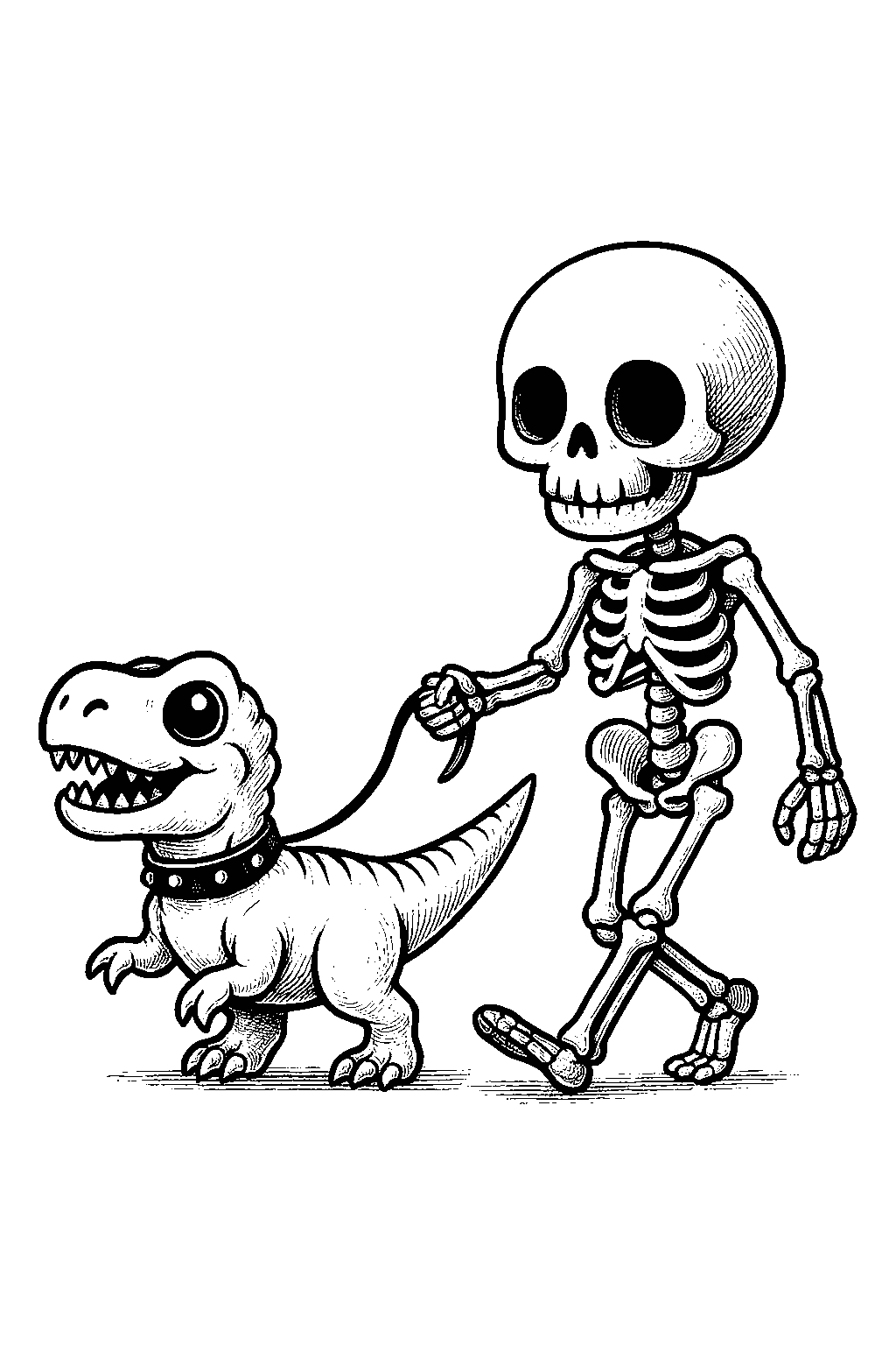Clip-art design: chibi-skely-dino JPT-OD-F2-UV CB-SS-LTR-WD-CRK-LTHR DE