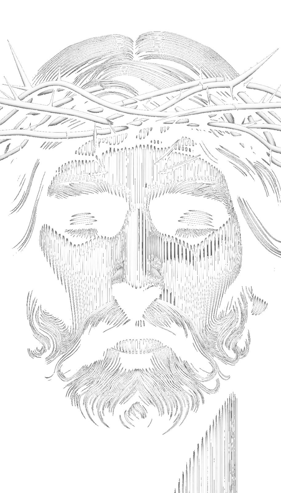 Clip-art design: jesus-line-art JPT-OD-F2-UV SS-SL-NPR-SSG LTE