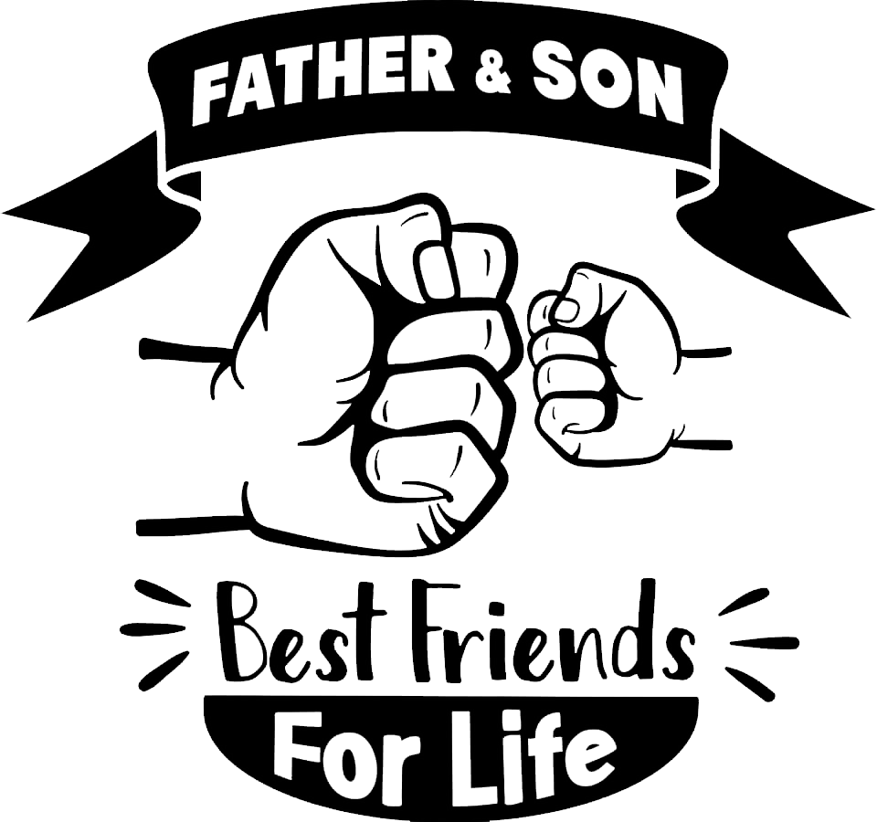 Clip-art design: father-son JPT-OD-F2-UV SL-LTR-WD-CRK-NPR-LTHR DE-LTE