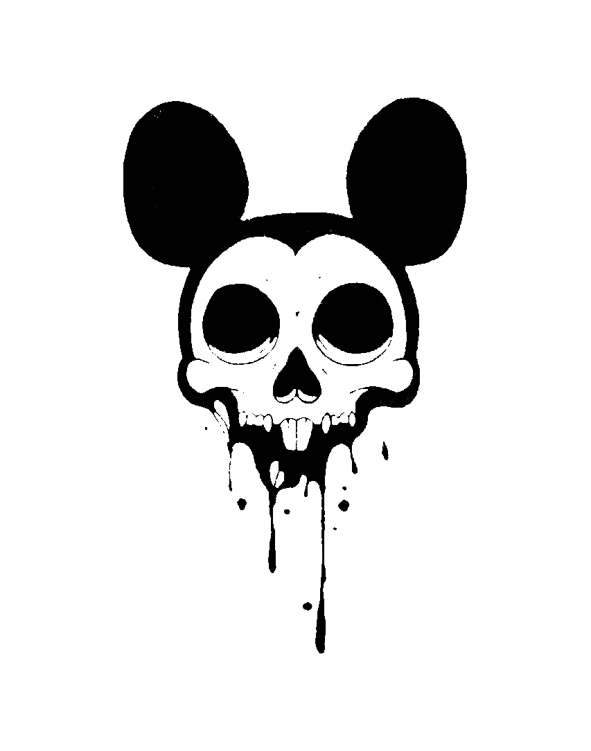 Clip-art design: mouseskull JPT-OD-F2-UV CB-SS-LTR-WD-CRK-LTHR DE