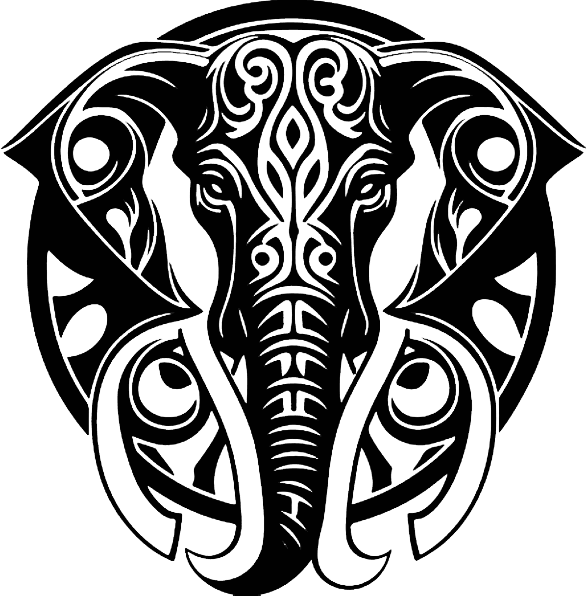 Clip-art design: elephant JPT-OD-F2-UV CB-SS-LTR-WD-CRK-LTHR DE