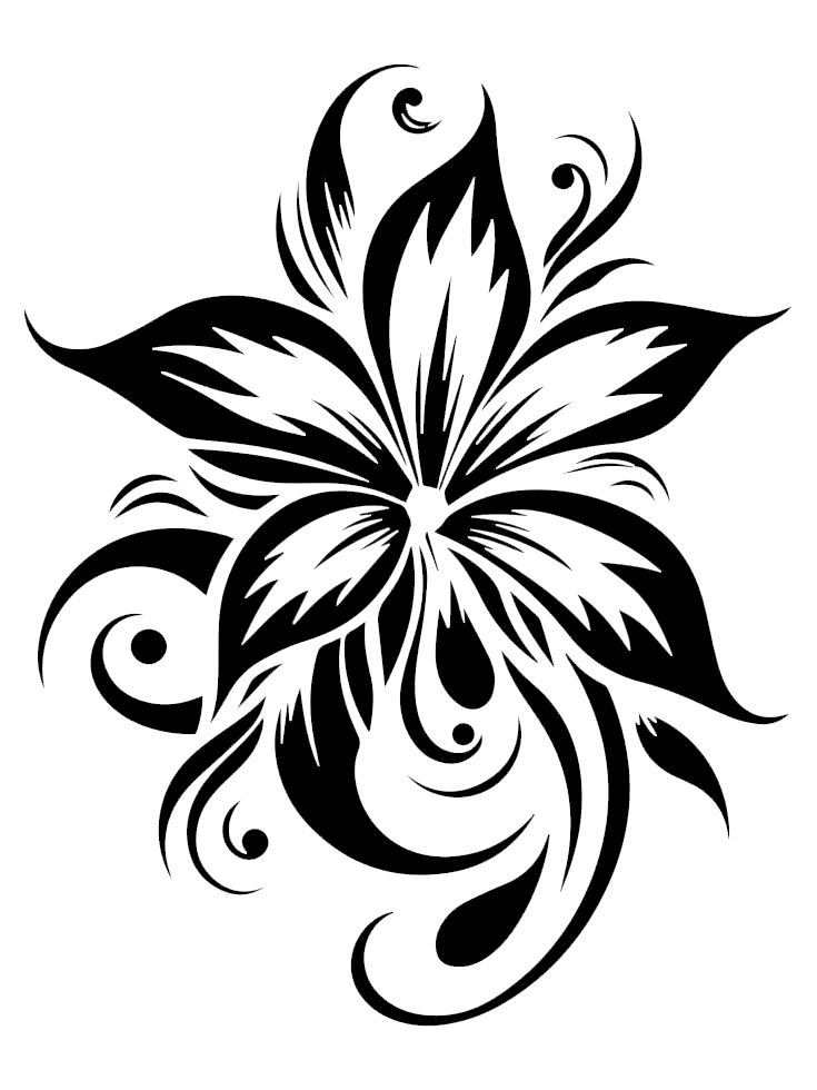 Clip-art design: flower JPT-OD-F2-UV GR DE-LTE
