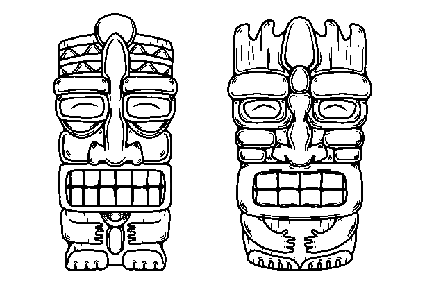 Clip-art design: tiki1 JPT-OD-F2-UV CB-SL-LTR-WD-CRK-NPR-LTHR DE-LTE